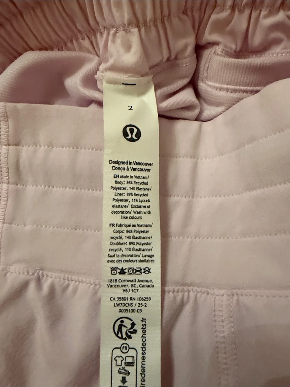 lululemon athletica Light Pink Athletic hotty hot Shorts